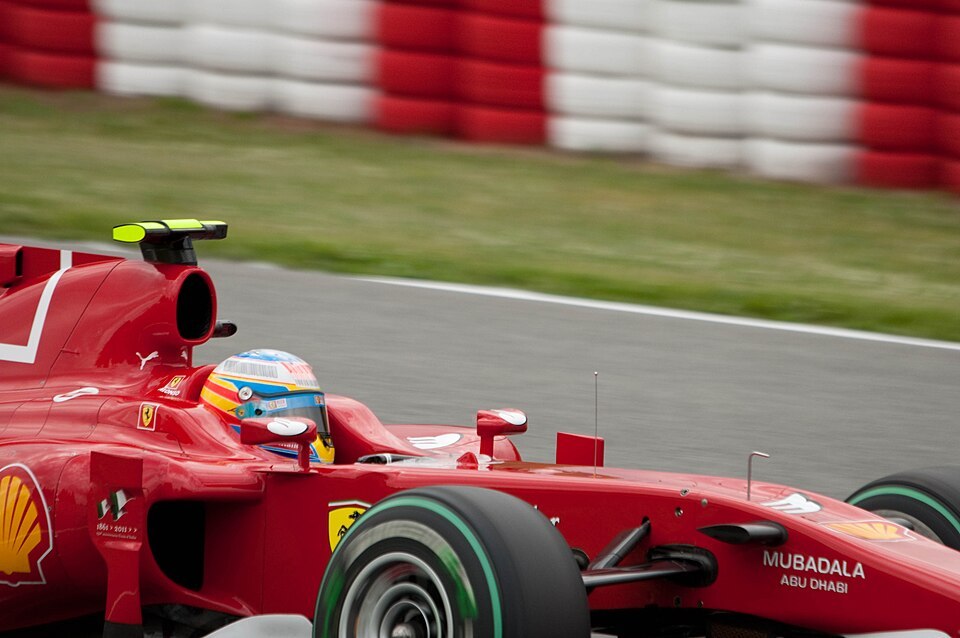 Fernando Alonso w Ferrari podczas sezonu 2010