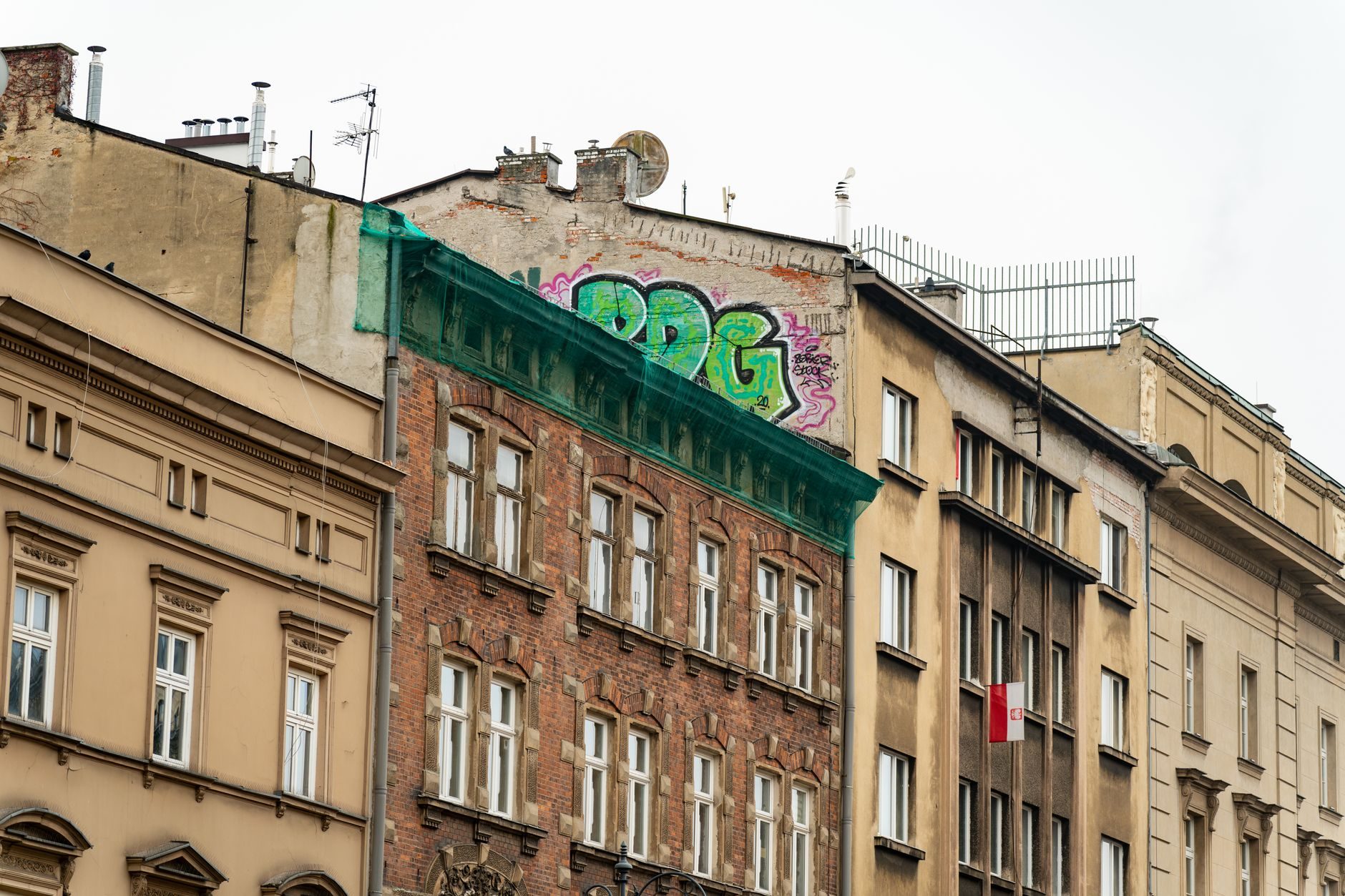 długa zapiekanka z pieczarkami i szczypiorkiem polana sosem