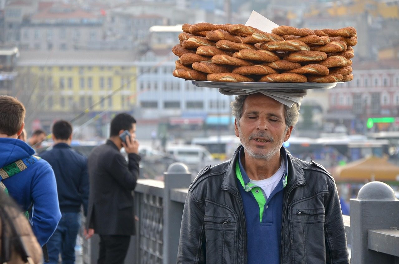 Simit na wózku w Stambule